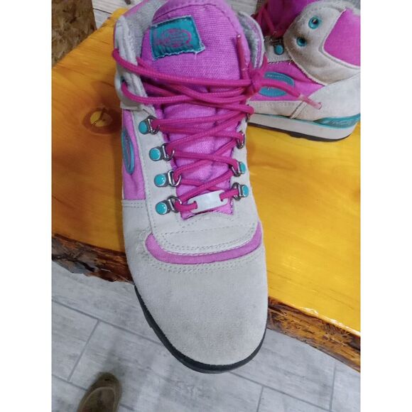 Vasque Hiking Boots Womens Size 6 Pink and Teal Suede 7404 Vintage - Picture 11 of 13